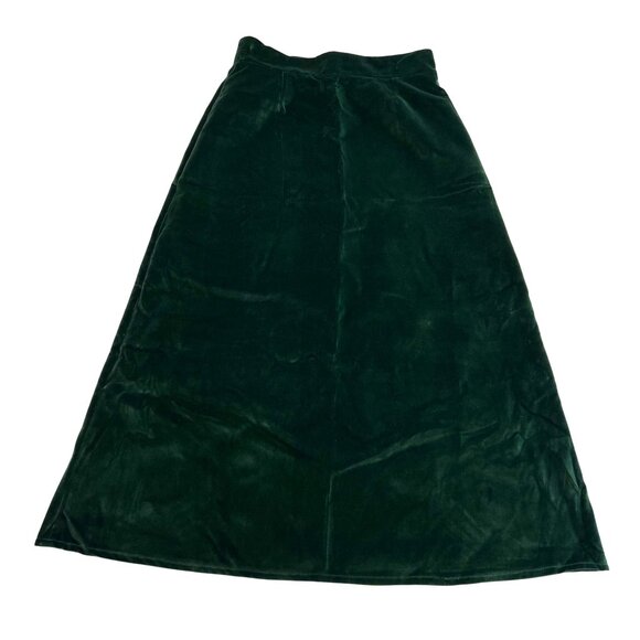 Maria De La Orden Velvet Skirt in Emerald Green - Picture 1 of 3